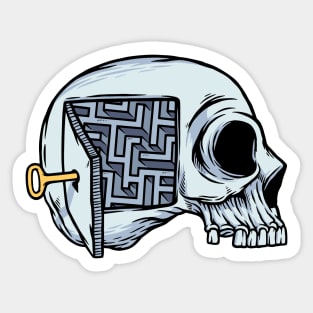 puzzle in the skull Sticker